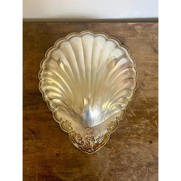 Vintage Silver Plated Shell Style Serving Bowl | Seashell Decor - Picture 4 of 6